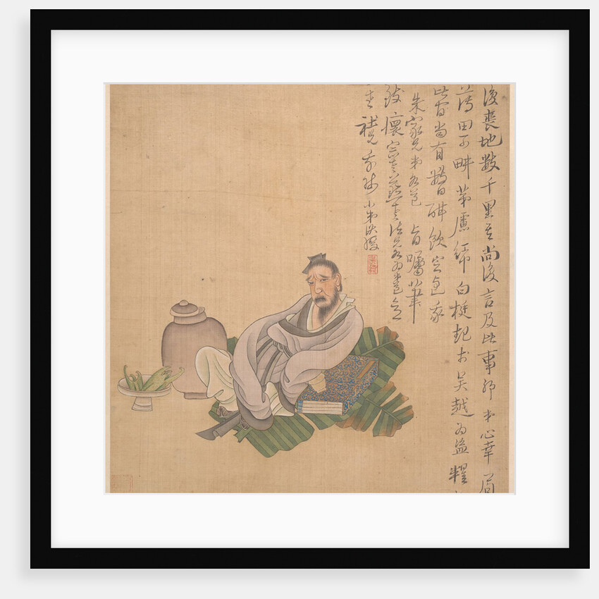Figures, flowers, and landscapes, one leaf dated 1627 by Chen Hongshou