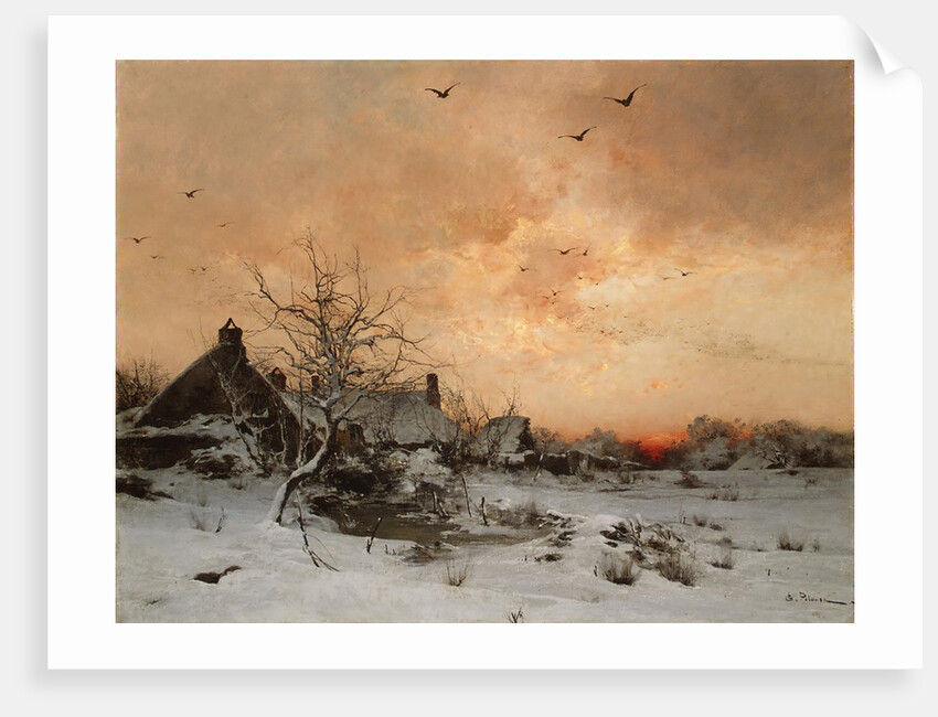 January: Cernay, near Rambouillet by Leon-Germain Pelouse