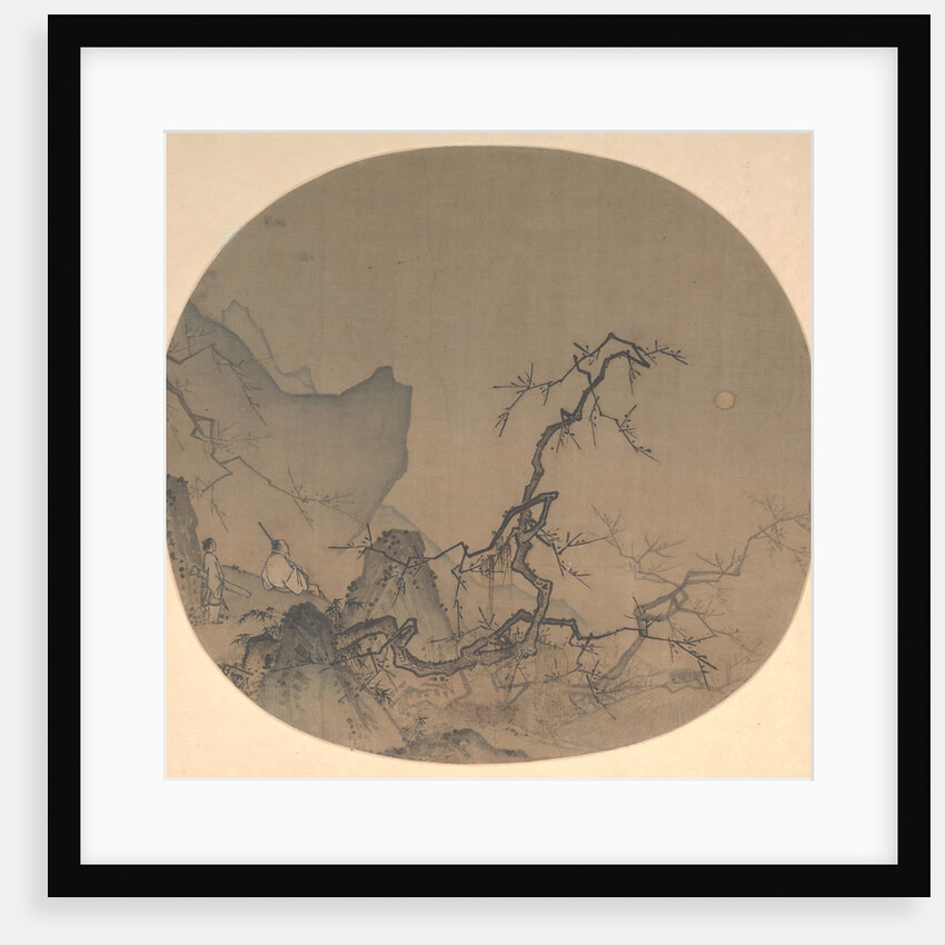 Viewing plum blossoms by moonlight, early 13th century by Ma