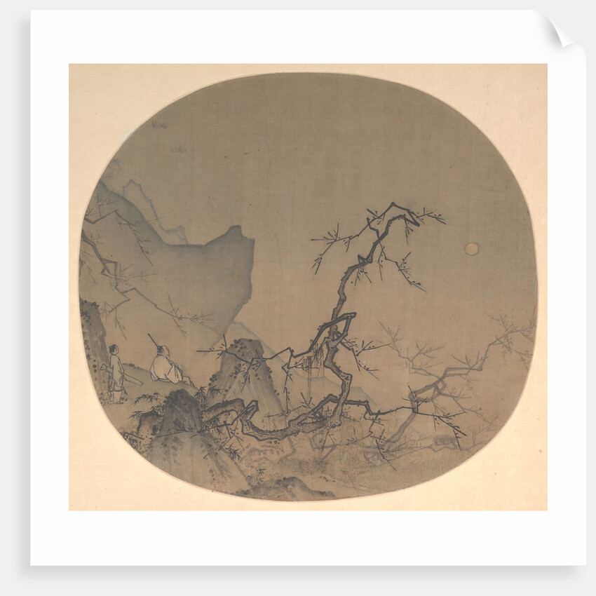 Viewing plum blossoms by moonlight, early 13th century by Ma