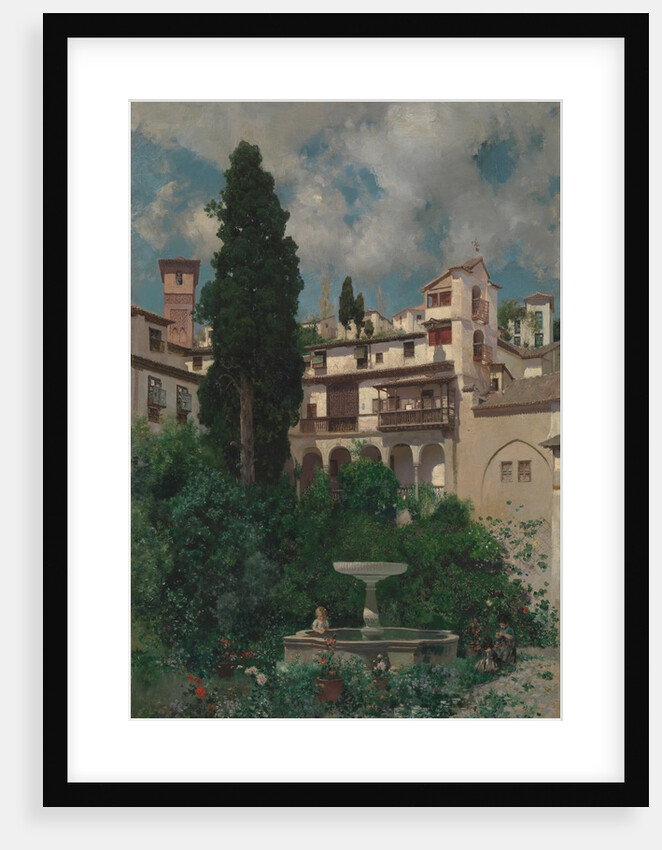 A Spanish Garden by Martín Rico y Ortega