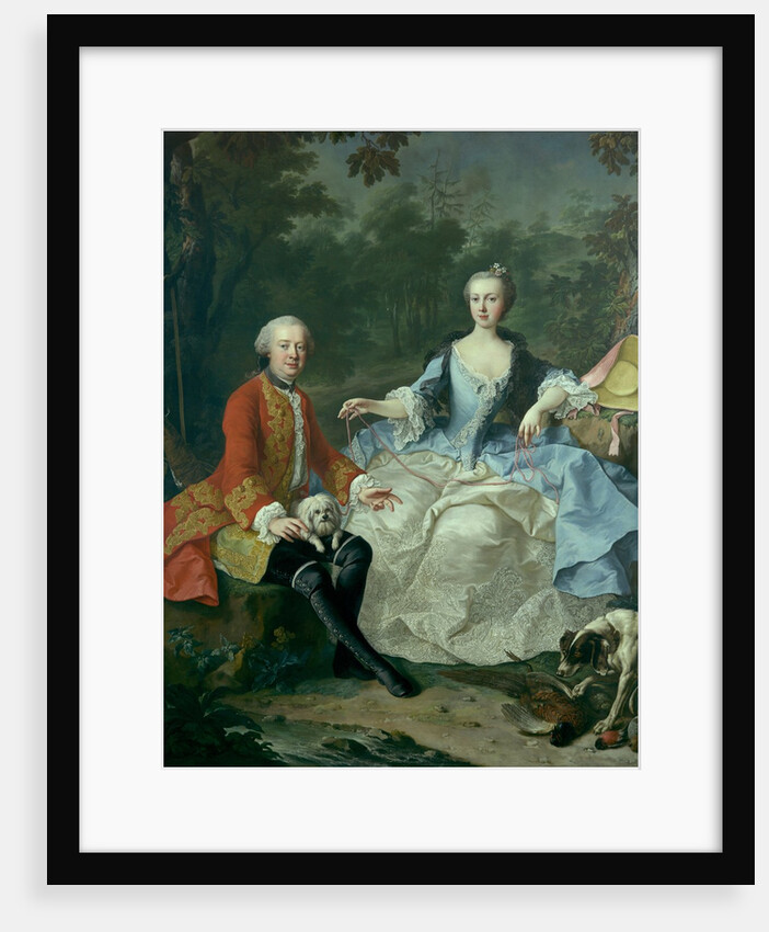 Count Giacomo Durazzo in the Guise of a Huntsman with His Wife…, prob early 1760s by Martin van Meytens