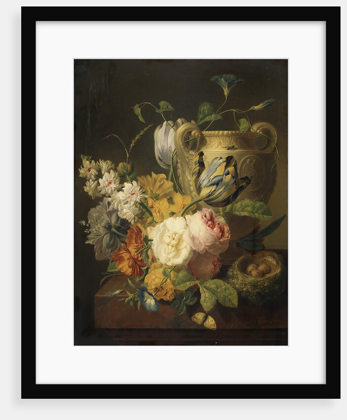 Flowers by a Stone Vase, 1786 by Peter Faes
