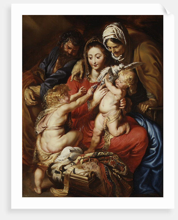 The Holy Family with Saint Elizabeth, Saint John, and a Dove, ca. 1608-9 by Peter Paul Rubens