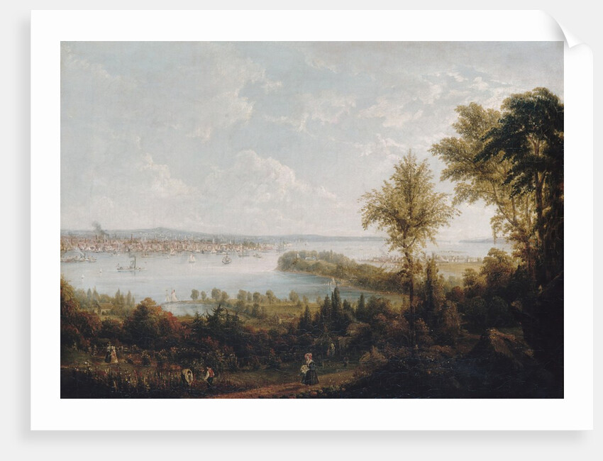 View of the Bay and City of New York from Weehawken, 1840 by Robert Havell