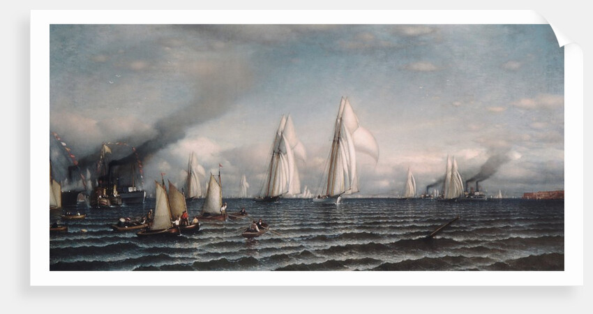 Finish First International Race for America's Cup, August 8, 1870, 1870 by Samuel Colman