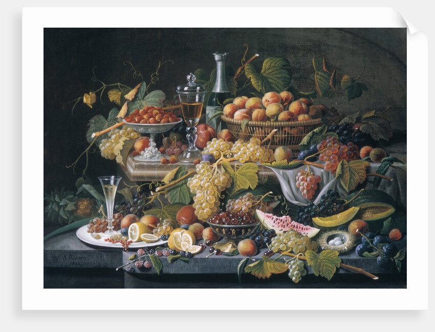 Still Life: Fruit, 1855 by Severin Roesen