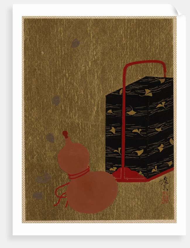 Lacquer Box and Gourd by Shibata Zeshin