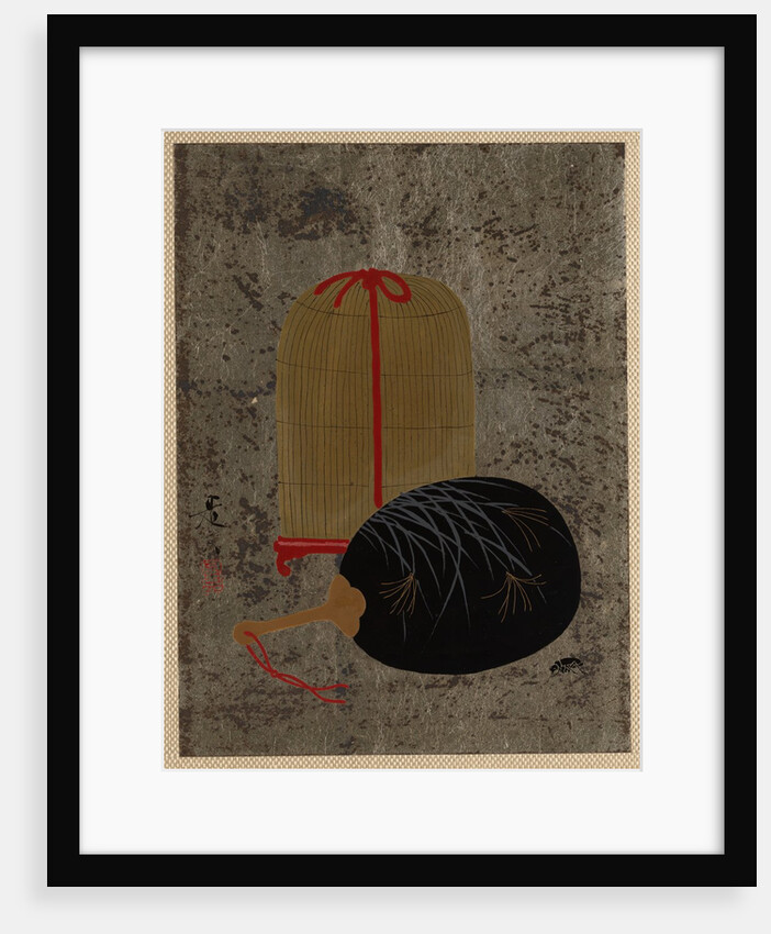 Fan and Insect Cage by Shibata Zeshin