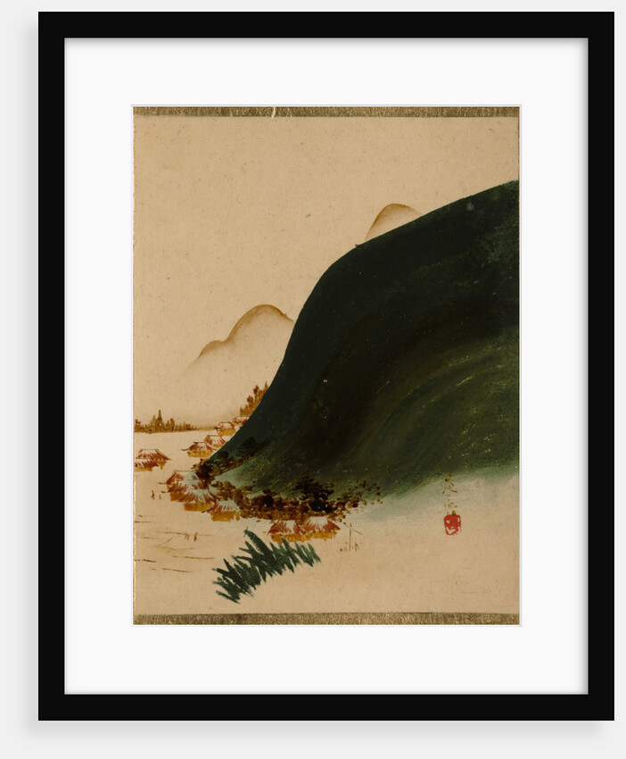 Mountains and Houses by Shibata Zeshin