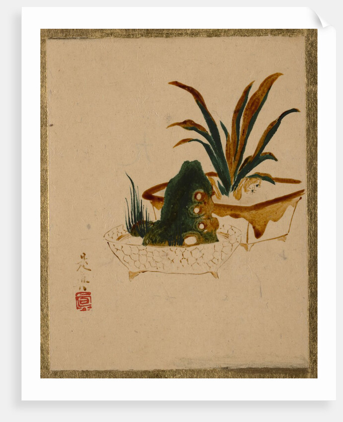 Flowers in Jardinieres, by Shibata Zeshin