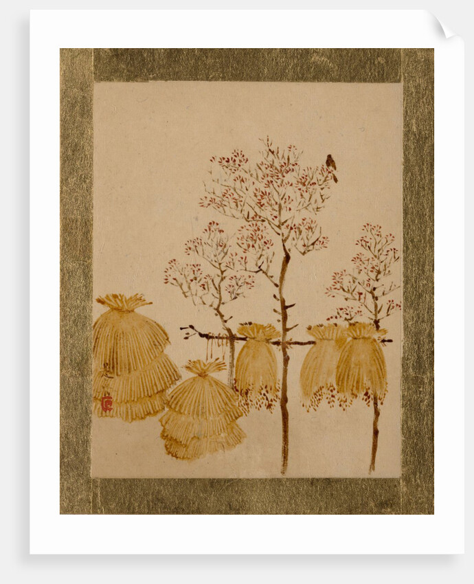 Rice Stacks and Trees by Shibata Zeshin