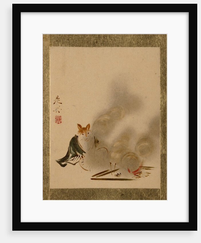 Fox by Mystic Fire by Shibata Zeshin