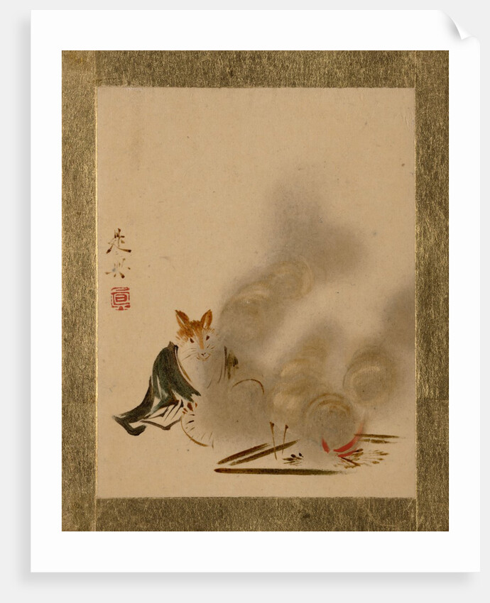 Fox by Mystic Fire by Shibata Zeshin