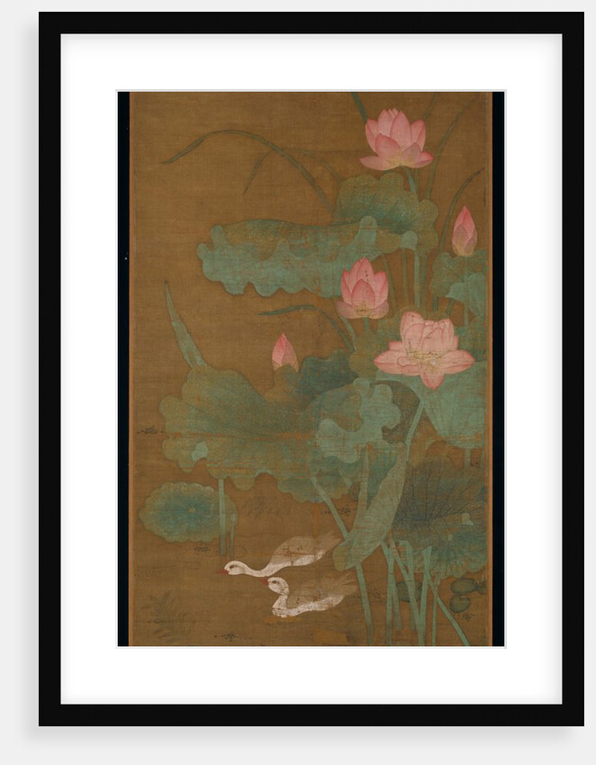 Lotus and waterbirds, ca. 1300 by Unknown