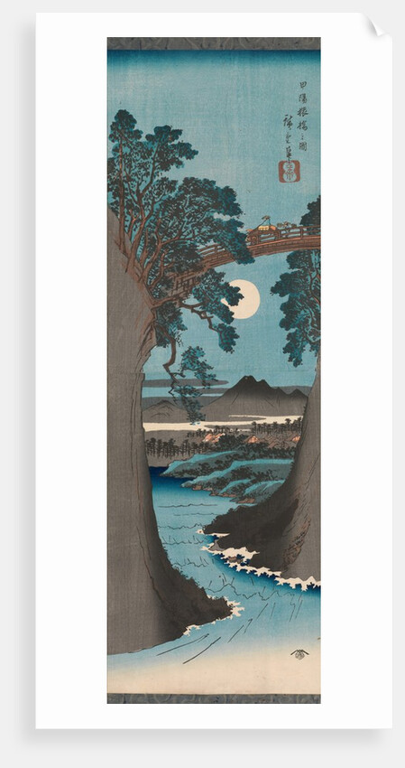 The Monkey Bridge in Kai Province, ca. 1841-42 by Ando Hiroshige