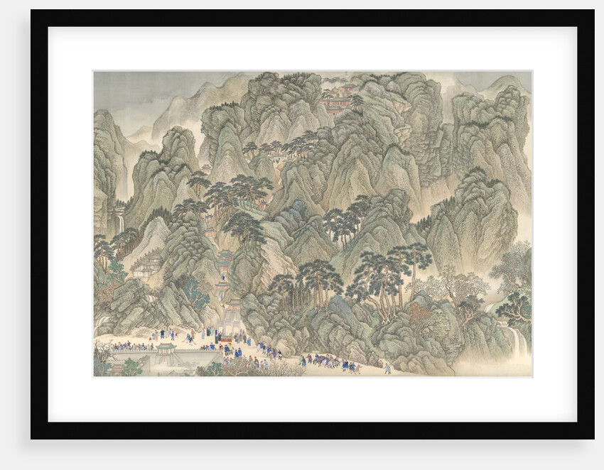 The Kangxi Emperor's Southern Inspection Tour, Scroll Three: Ji'nan to Mount Tai, datable to 1698 by Wang Hui