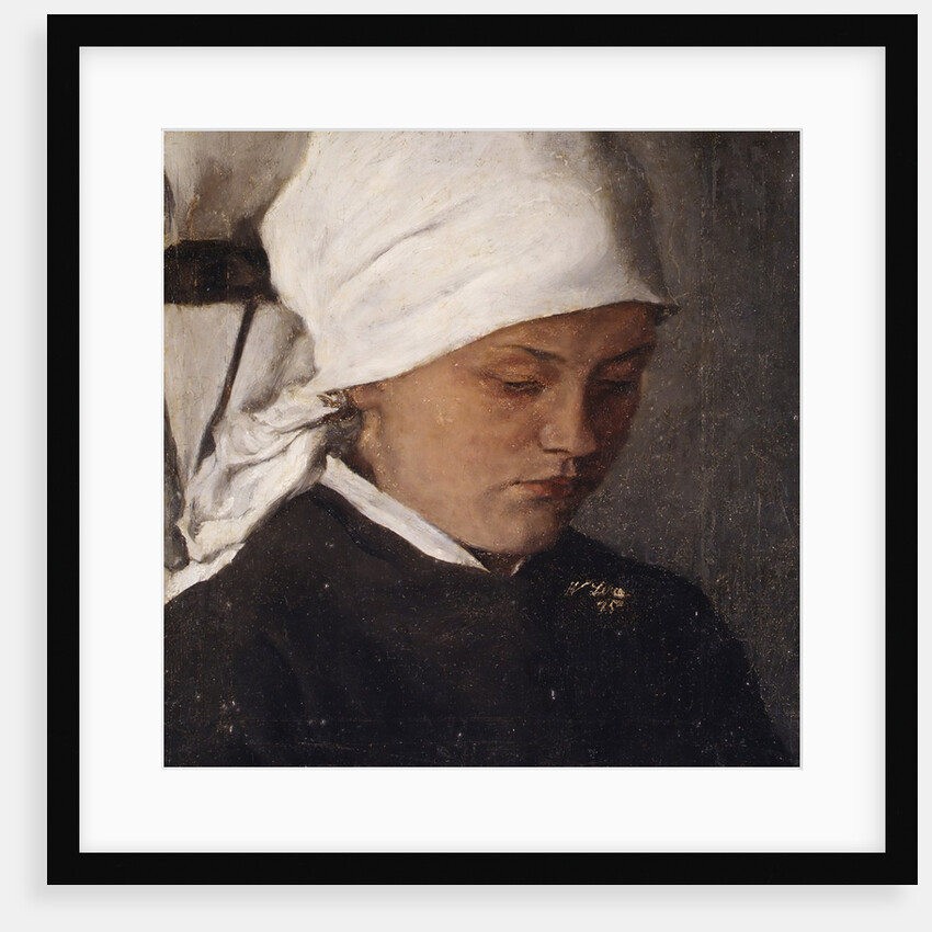 Peasant Girl with a White Headcloth, 1885 by Wilhelm Maria Hubertus Leibl