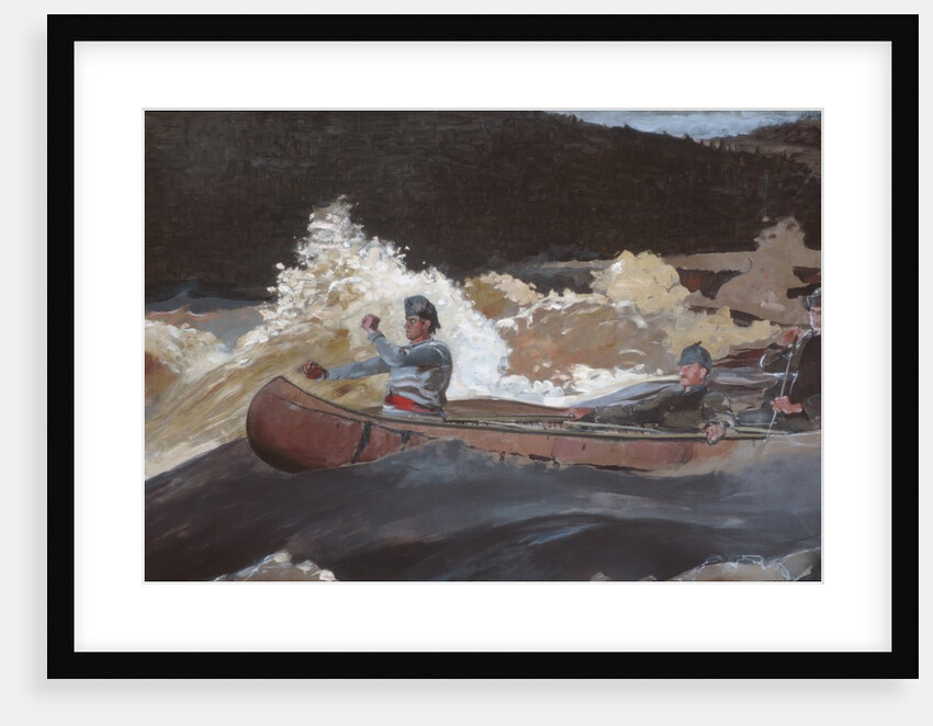 Shooting the Rapids, Saguenay River, 1905-10 by Winslow Homer