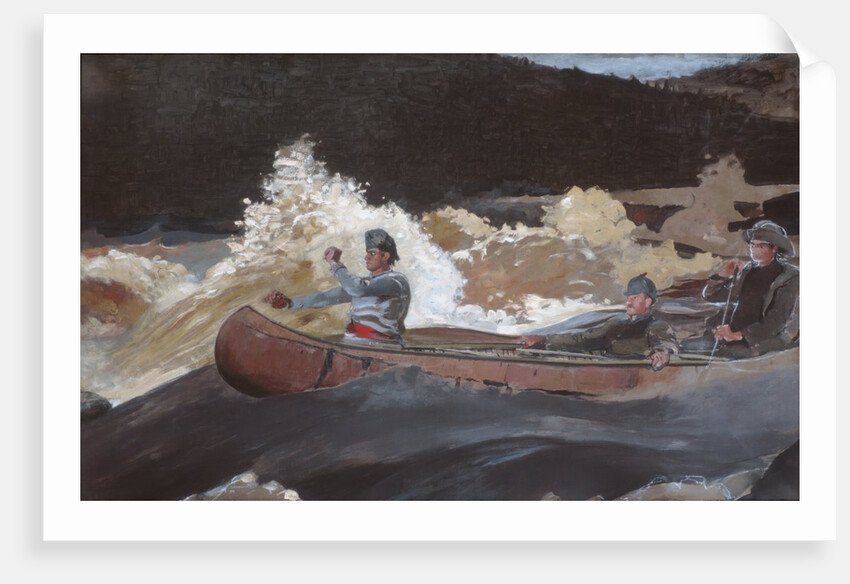 Shooting the Rapids, Saguenay River, 1905-10 by Winslow Homer
