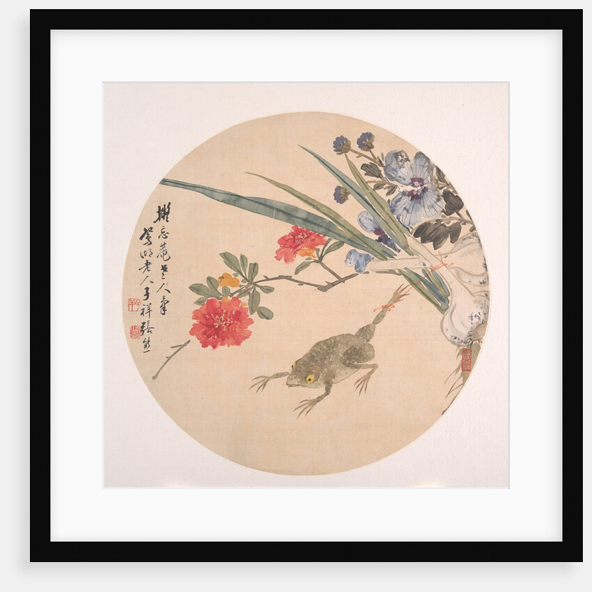 Flower and Toad by Zhang Xiong