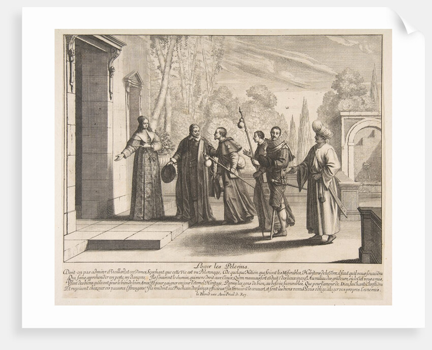 Lodging Pilgrims, possibly 1635 by Abraham Bosse