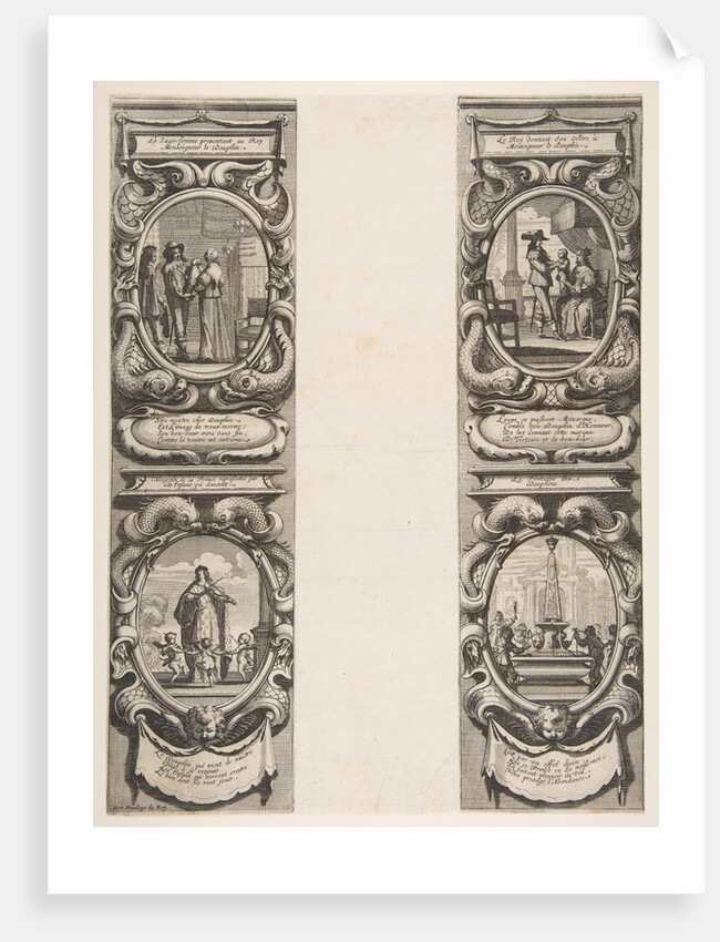 Almanach for 1639: Louis XIII and Anne of Austria entrusting the Kingdom and the Heir Appa…, 1638 by Abraham Bosse