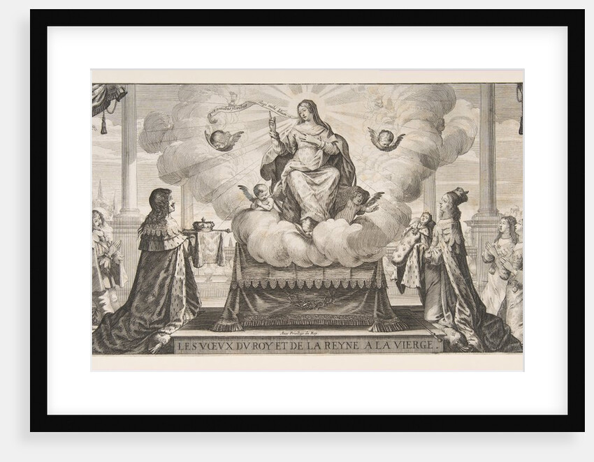 Almanach for 1639: Louis XIII and Anne of Austria Entrusting the Kingdom and the Prince un…, 1639 by Abraham Bosse