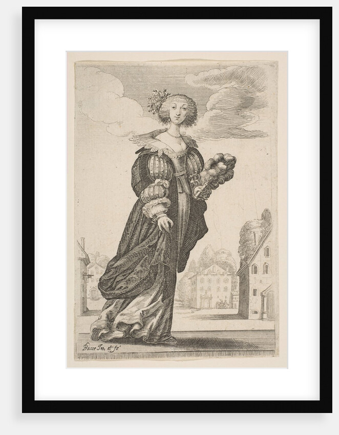 Woman Holding a Fan, 1629 by Abraham Bosse