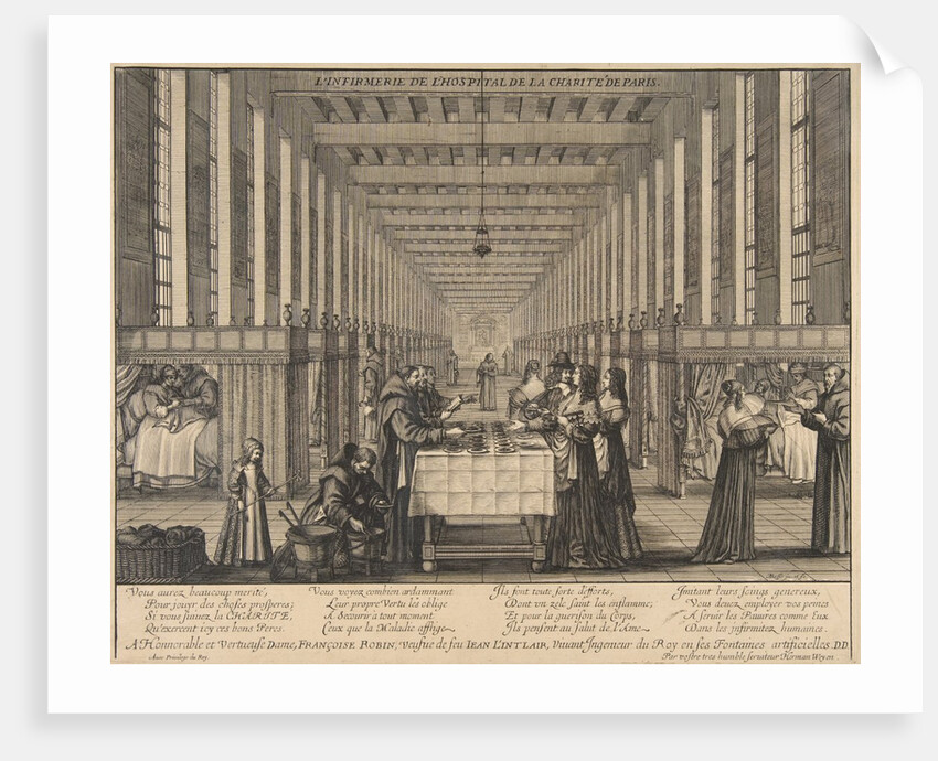 The Infirmary of the Hospital of Charity, ca. 1639 by Abraham Bosse