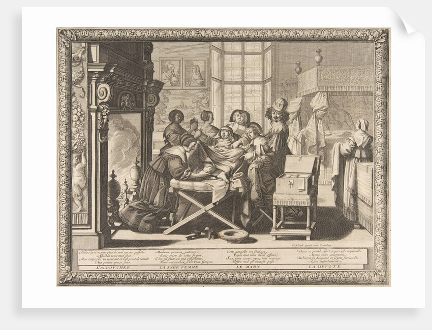 Childbirth, 1633 by Abraham Bosse