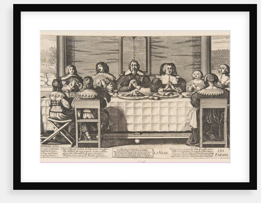 The Benediction at Table, ca. 1635 by Abraham Bosse