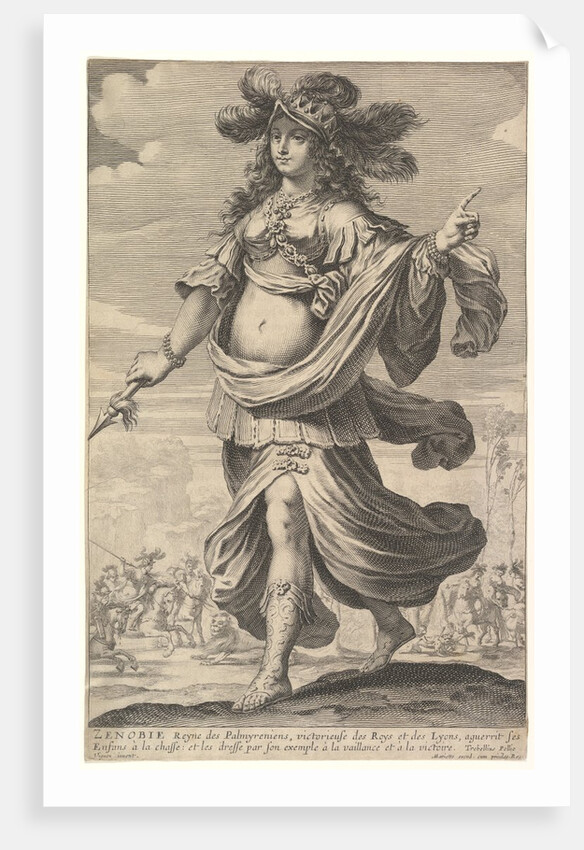 Zenobia, an illustration from Pierre Le Moyne's 'La Gallerie des femmes fortes', ca. 1647 by Abraham Bosse