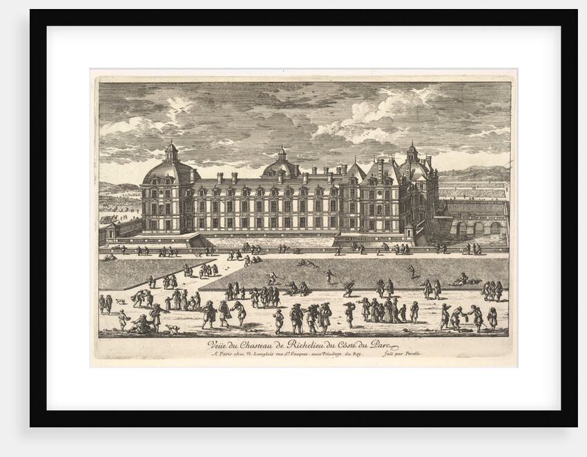Veüe du Château de Richelieu du Côté du Parc, 17th century by Adam Perelle