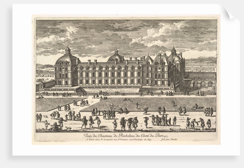 Veüe du Château de Richelieu du Côté du Parc, 17th century by Adam Perelle
