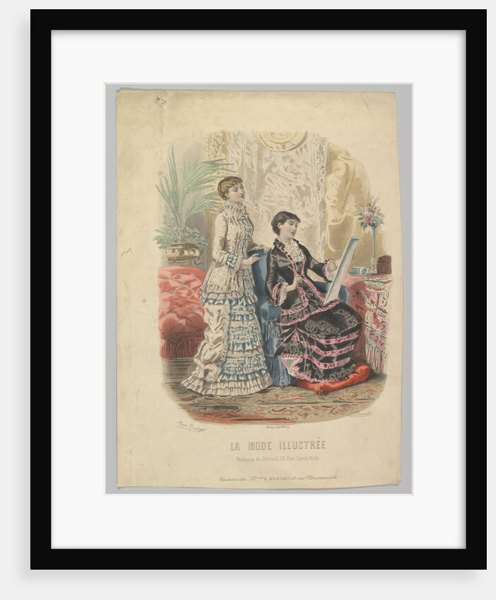 Toilettes de Mme. L. Massieu, from La Mode Illustrée, 1881 by Adèle-Anaïs Colin/J. Bonnard