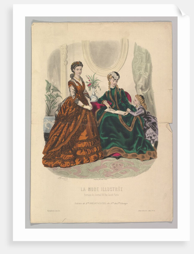No. 51 from La Mode Illustrée, 1869 by Adèle-Anaïs Colin