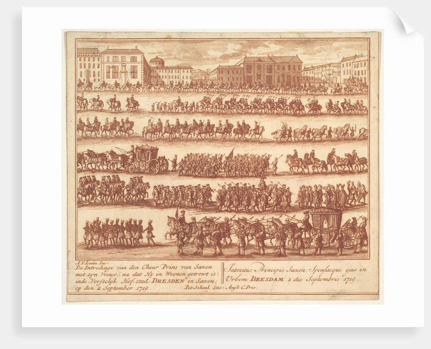 Entry of the Prince of Saxony with his Wife into Dresden on September 2, 1719, af…, ca. 1700-1755 by Adolf van der Laan