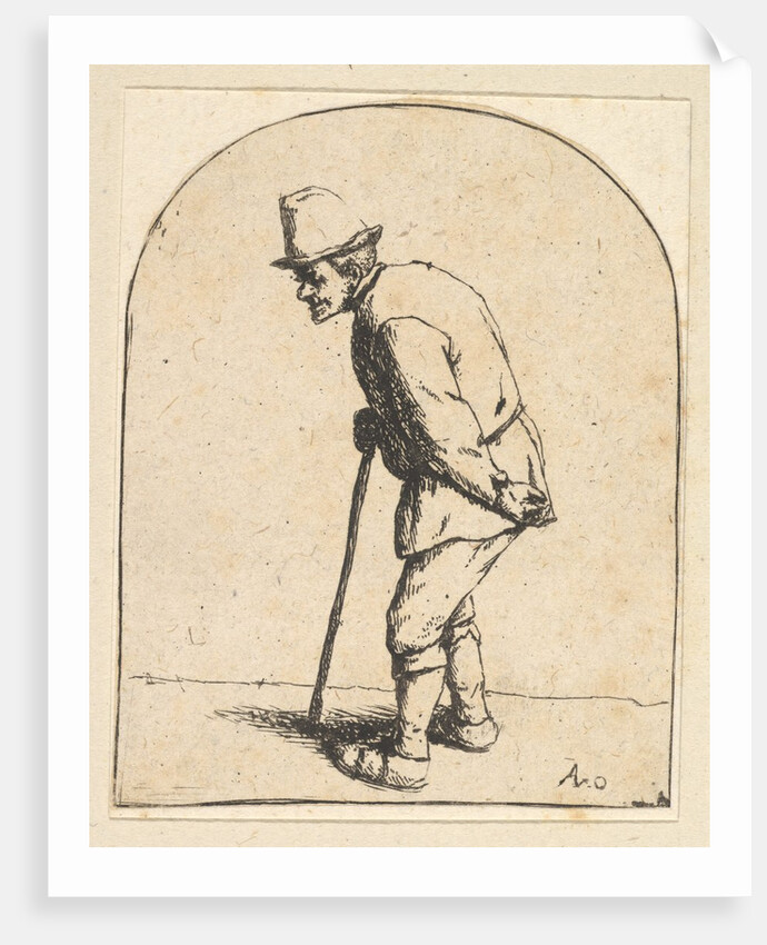 Peasant with Stick, 1610-85 by Adriaen van Ostade