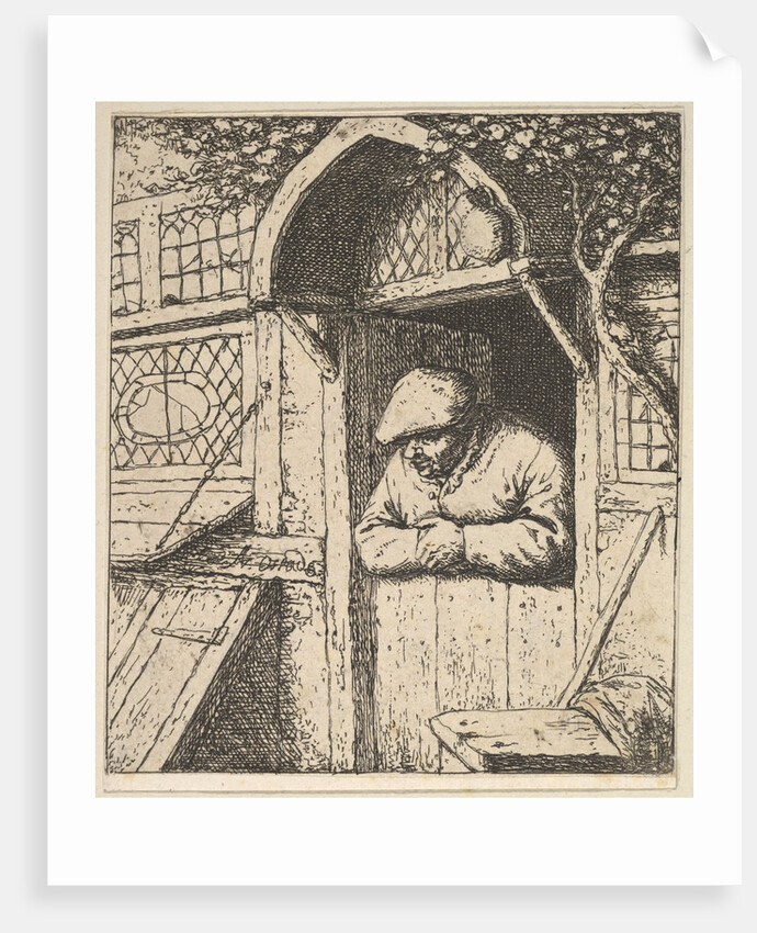 Peasant Leaning on Door, 1610-85 by Adriaen van Ostade