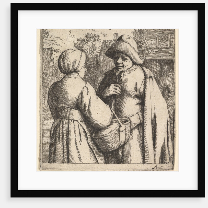 Conversation in the Street, 1610-85 by Adriaen van Ostade