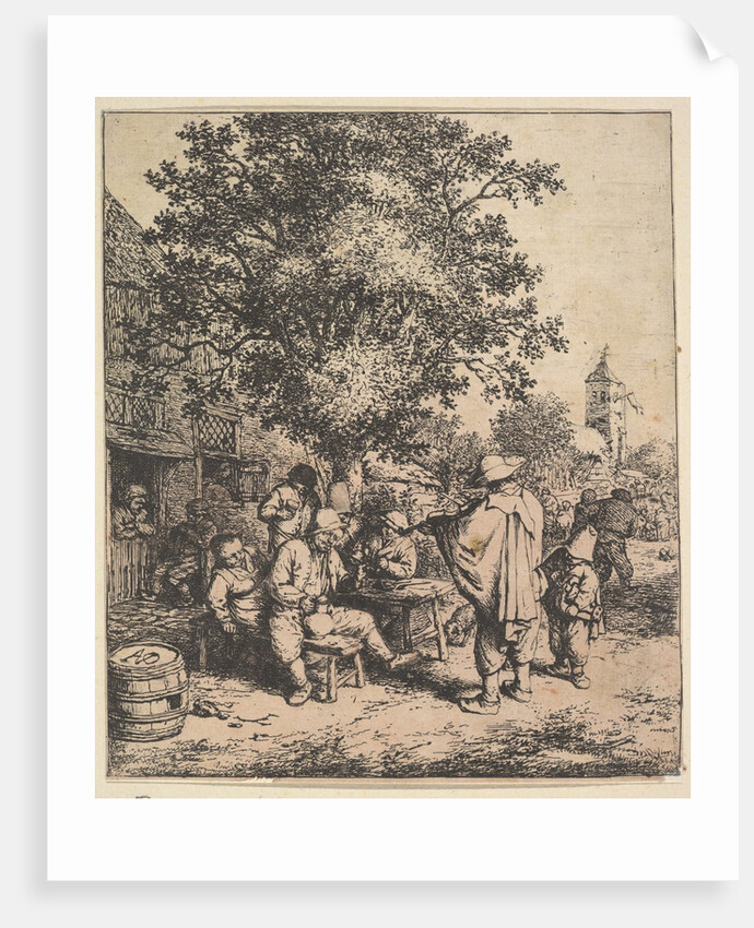 Violinist and Little Organgrinder, 1610-85 by Adriaen van Ostade