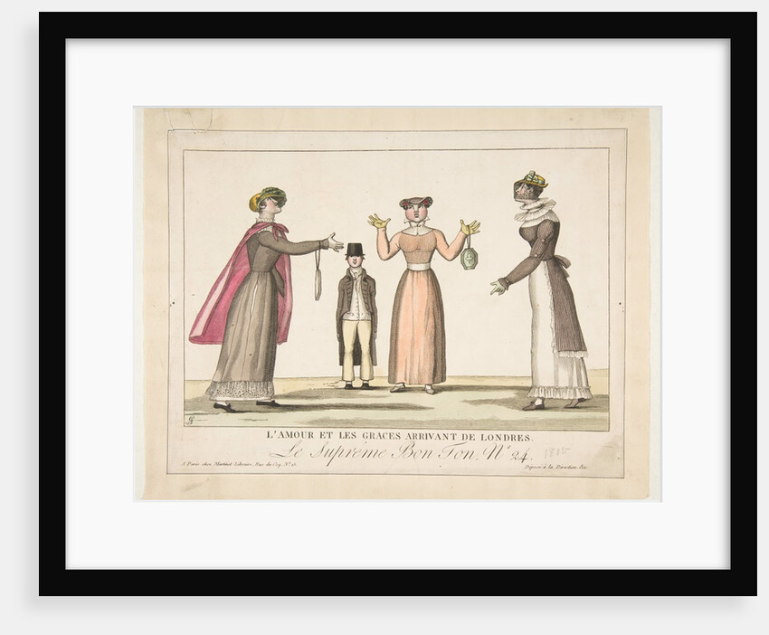 L'Amour et les Graces Arrivant de Londres; Le Suprême Bon-Ton No. 24, 1815 by Adrien Pierre François Godefroy the Younger