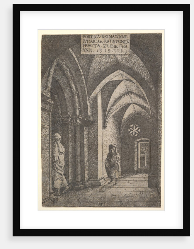 The Entrance Hall of the Regensburg Synagogue, 1519 by Albrecht Altdorfer