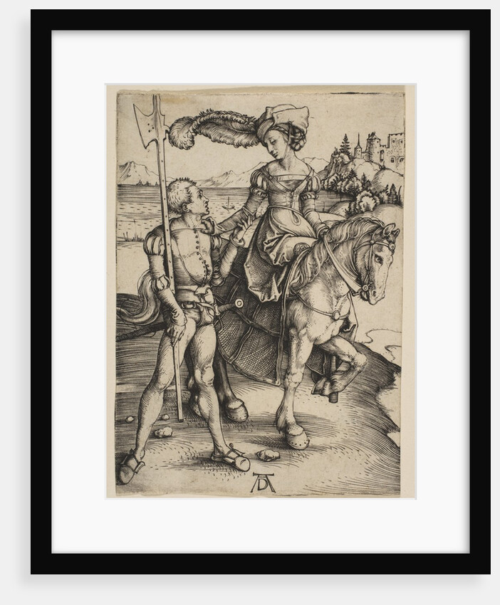 The Lady on Horseback and the Lansquenet, ca. 1497 by Albrecht Dürer