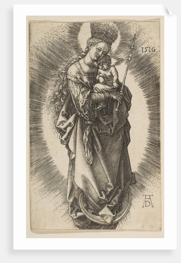 Virgin on the Crescent with Scepter and Starry Crown, 1516 by Albrecht Dürer