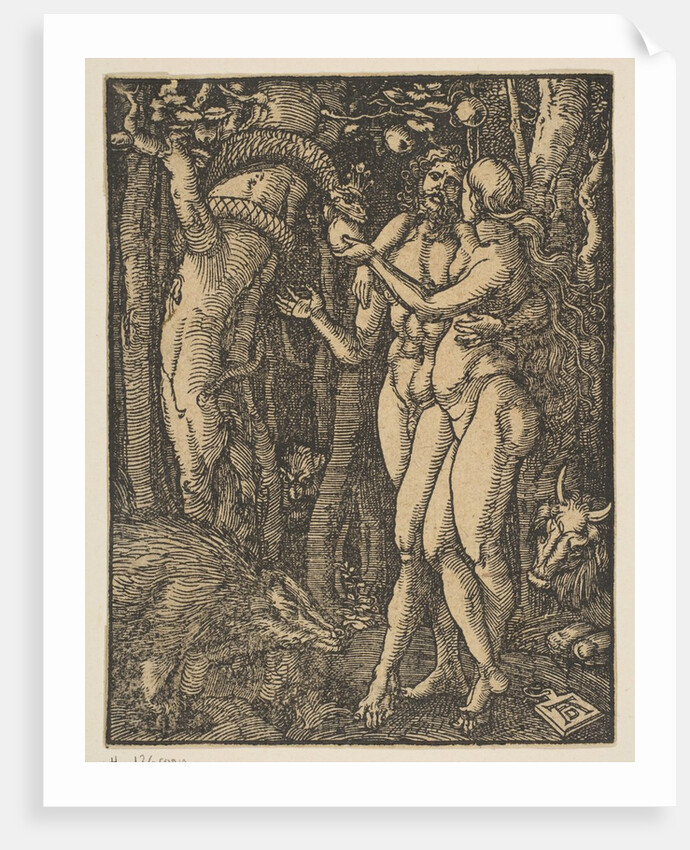 Adam and Eve, from the Small Passion, copy by Johann Mommard
