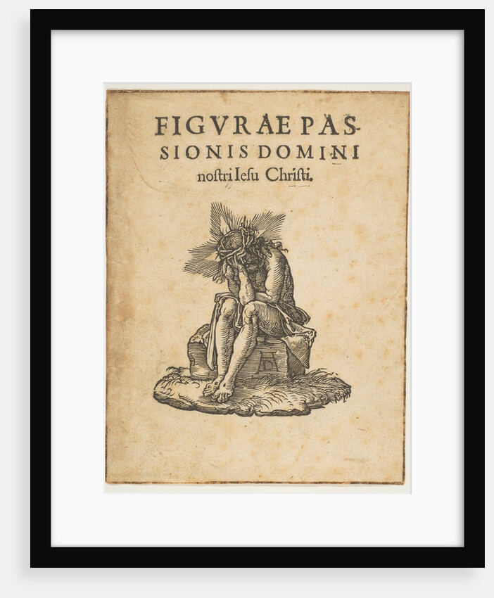 The Man of Sorrows Seated, title page of The Small Passion by Johann Mommard