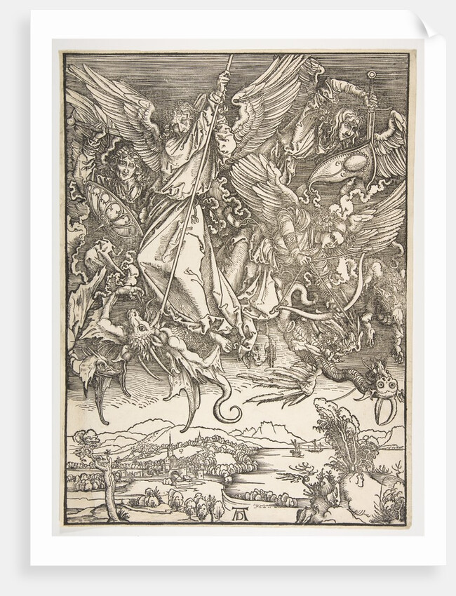 Saint Michael and the Dragon, from The Apocalypse, ca. 1498 by Albrecht Dürer