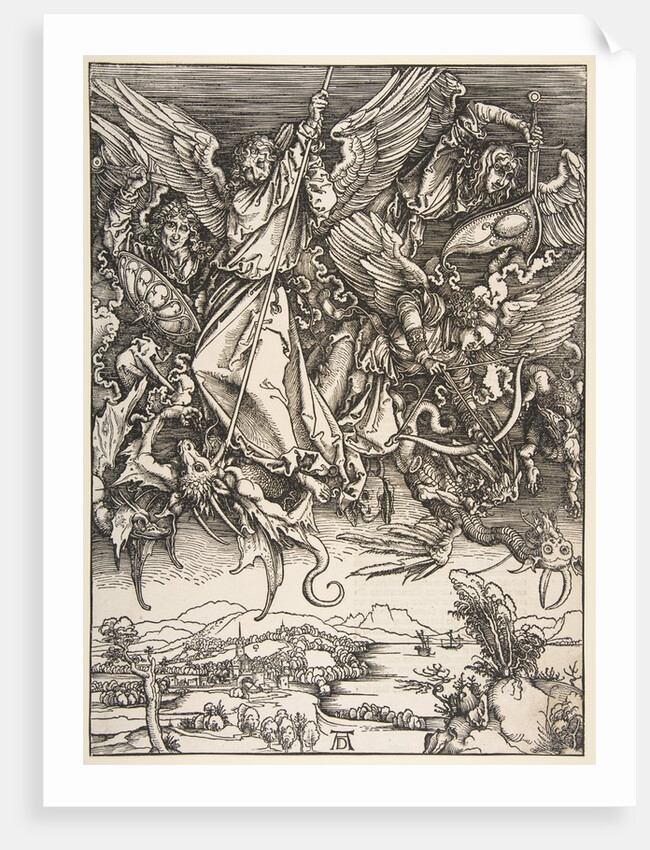 Saint Michael Fighting the Dragon, from The Apocalypse, 1498 by Unknown